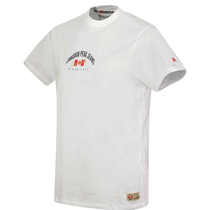 Homme Canadian Peak T-Shirt | Jhageneak White Rm Men 249