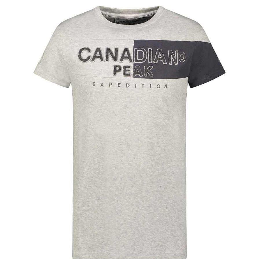 Homme Canadian Peak T-Shirt | Jermaineak Bgrey Rm Men 235