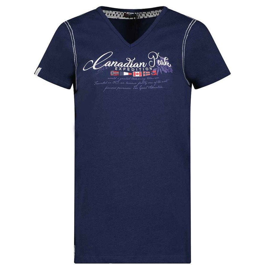 Femme Canadian Peak T-Shirt | Jeanneak Navy Rm Lady 235