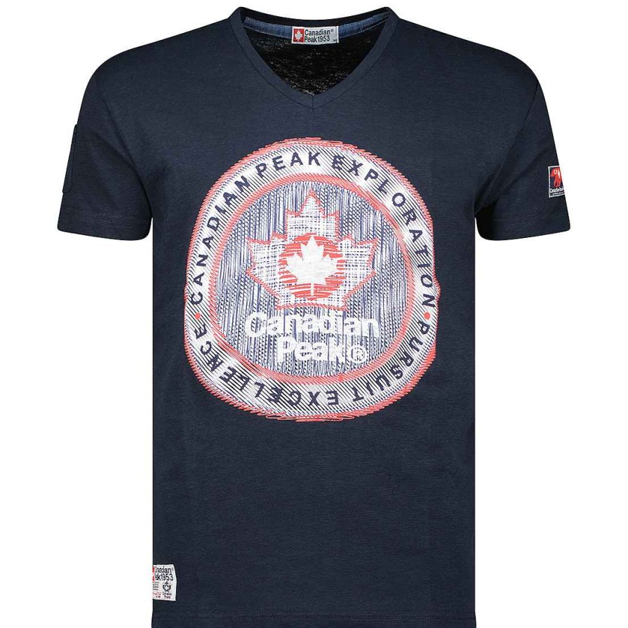 Homme Canadian Peak T-Shirt | Jimothe Ss Bs Cp Navy Men 100