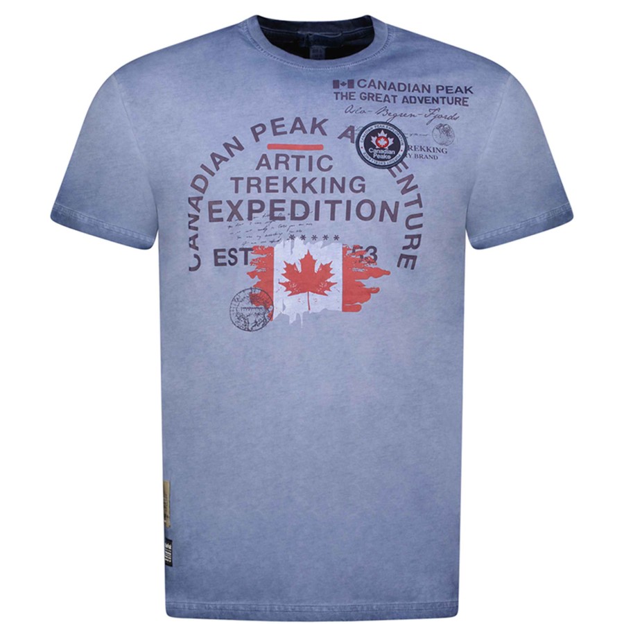 Homme Canadian Peak T-Shirt | Jergeneak Navy Men 235