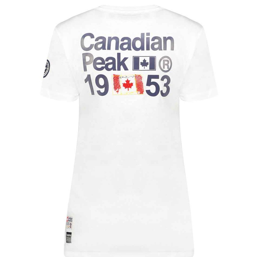 Femme Canadian Peak T-Shirt | Jarofeak White Lady Rm 235