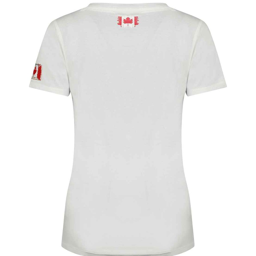 Femme Canadian Peak T-Shirt | Jarryeak White Rm Lady 419