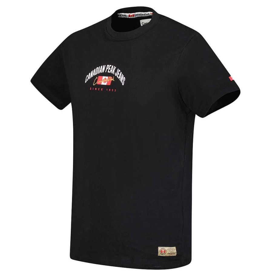 Homme Canadian Peak T-Shirt | Jhageneak Black Rm Men 249