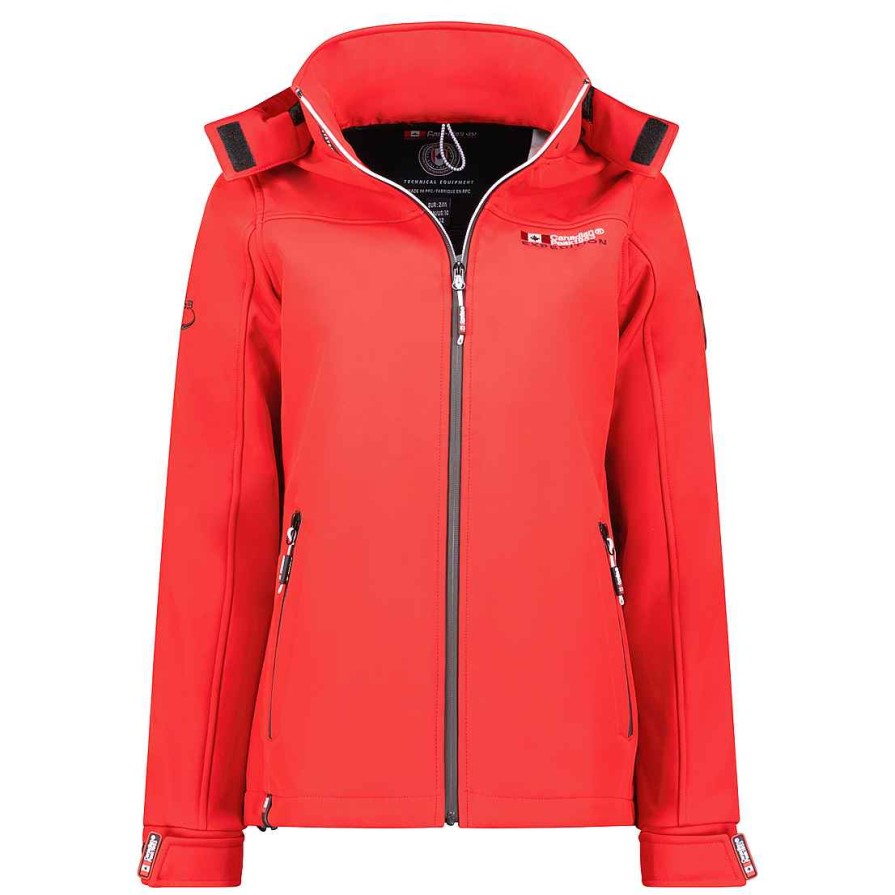 Femme Canadian Peak Coquille Souple | Takeneak Lady Red Rm Bs 009