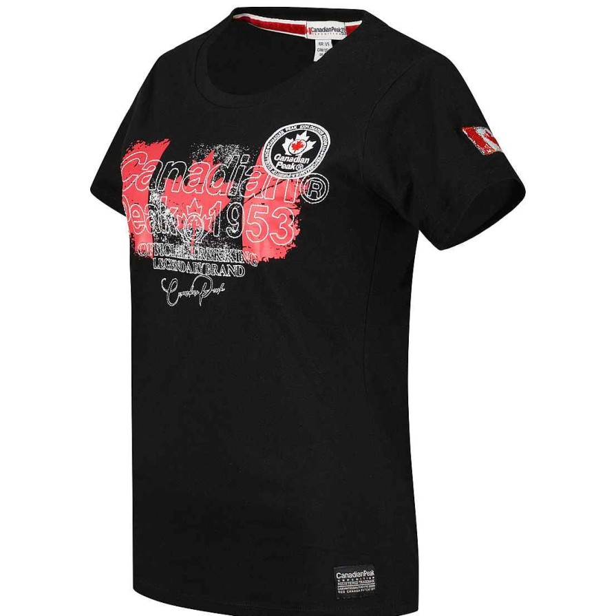 Femme Canadian Peak T-Shirt | Jarryeak Black Rm Lady 419