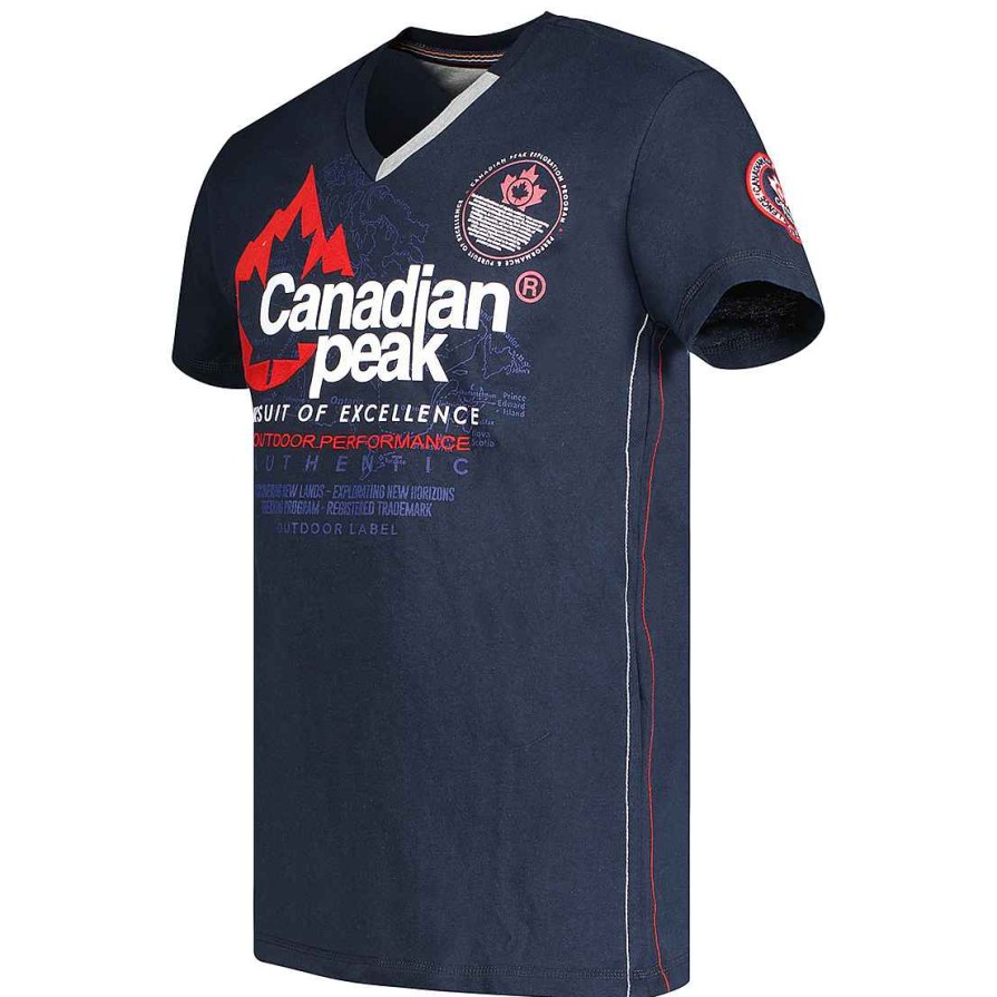 Homme Canadian Peak T-Shirt | Jommando Ss Bs Cp Navy Men 100