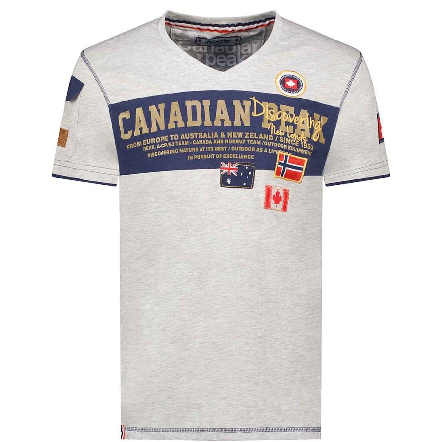 Homme Canadian Peak T-Shirt | Jipeak B.Grey Men Cp Rm Men 235