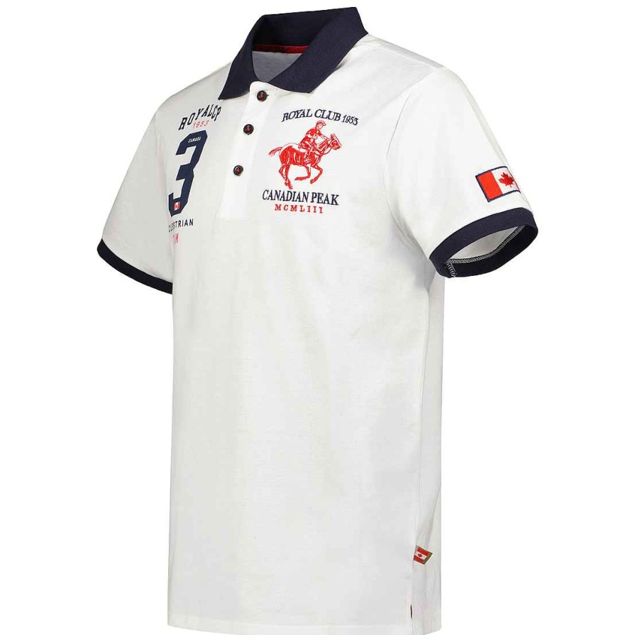 Homme Canadian Peak Polo | Klubeak White Rm Men 419