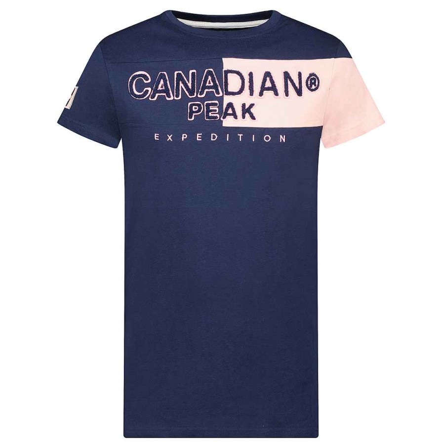 Homme Canadian Peak T-Shirt | Jermaineak Navy Rm Men 235