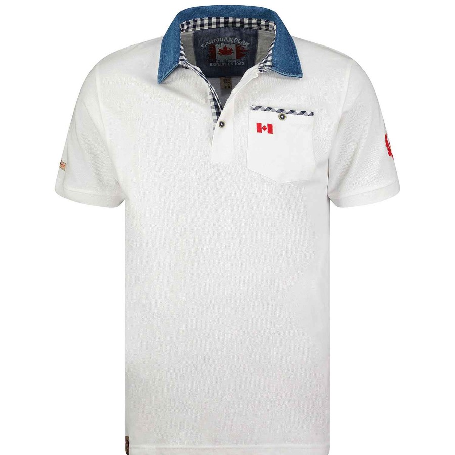 Homme Canadian Peak Polo | Kerwineak White Rm Men 419