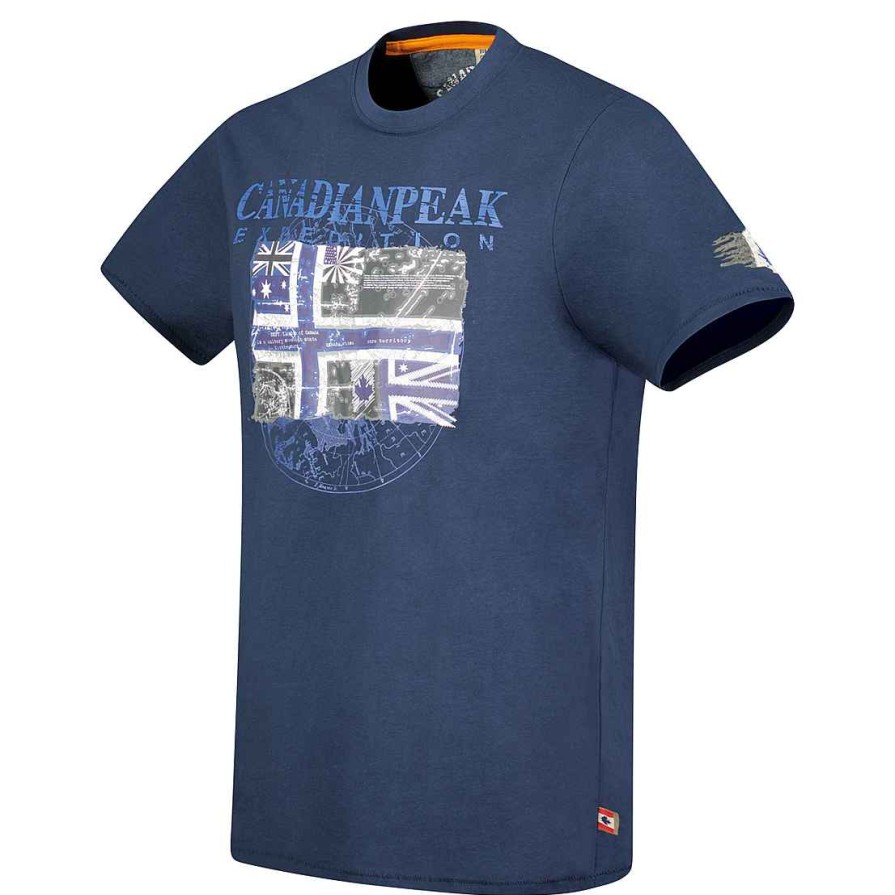 Homme Canadian Peak T-Shirt | Jaloneak Navy Rm Men 249