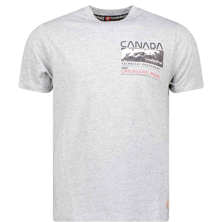 Homme Canadian Peak T-Shirt | Jholmeak Bgrey Rm Men 249