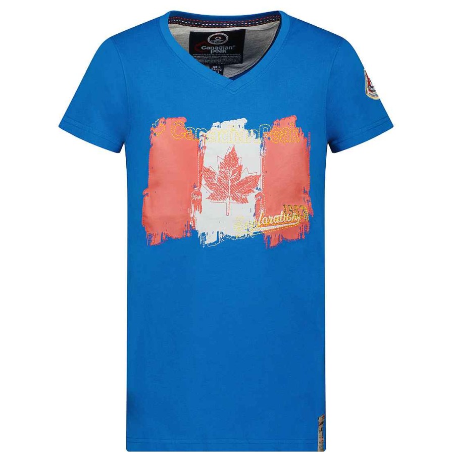 Homme Canadian Peak T-Shirt | Jerable Men Blue Cp Rm Men 235