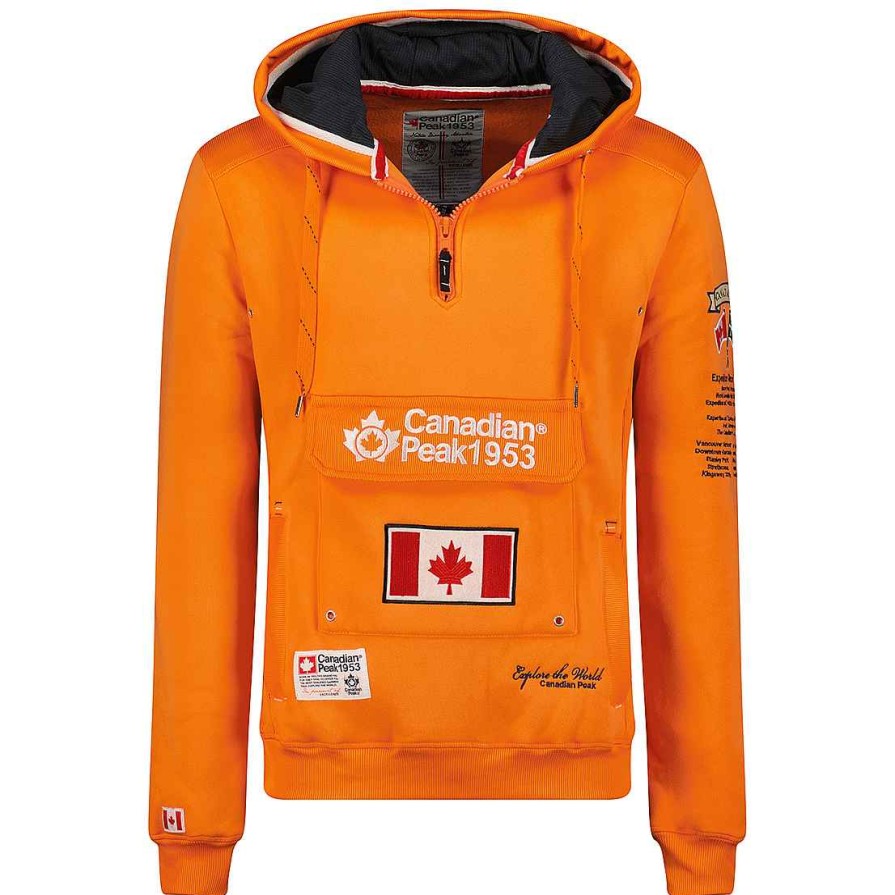 Homme Canadian Peak Transpirer | Galapagos Fluo Orange Men Cp Rm 100