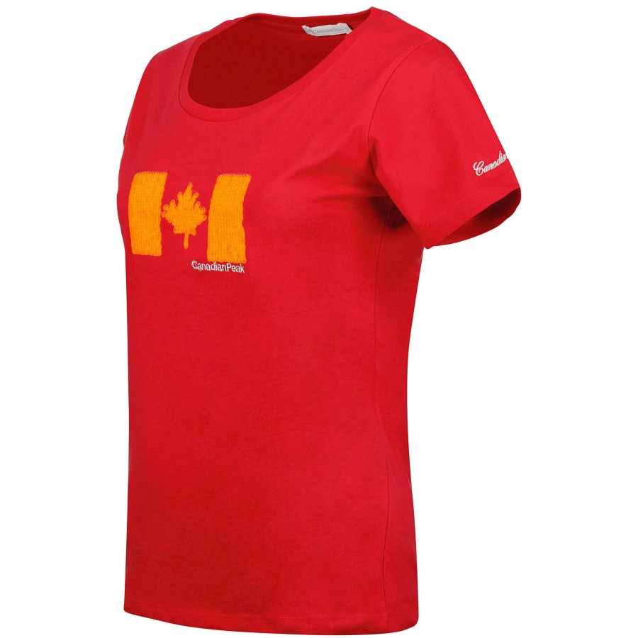 Femme Canadian Peak T-Shirt | Jonquilleak Red Rm Lady 204