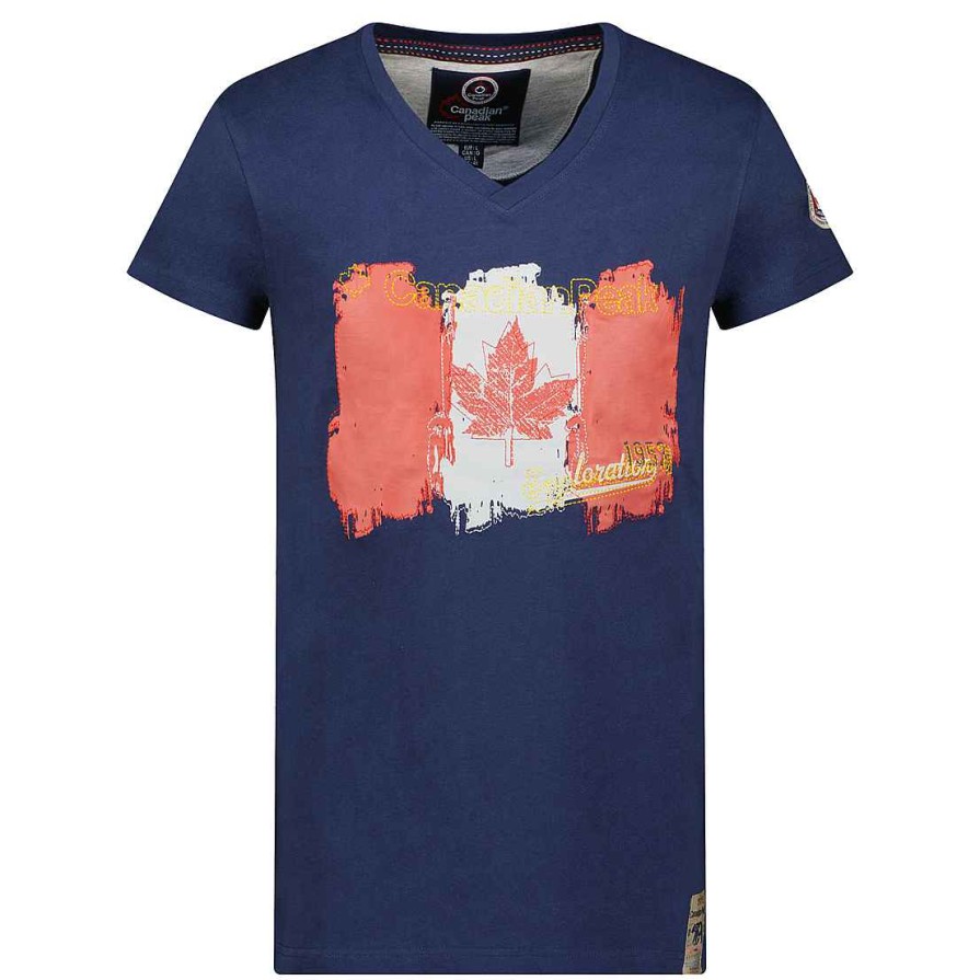 Homme Canadian Peak T-Shirt | Jerable Men Navy Cp Rm Men 235