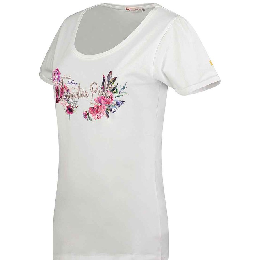 Femme Canadian Peak T-Shirt | Jacacieak White Rm Lady 419