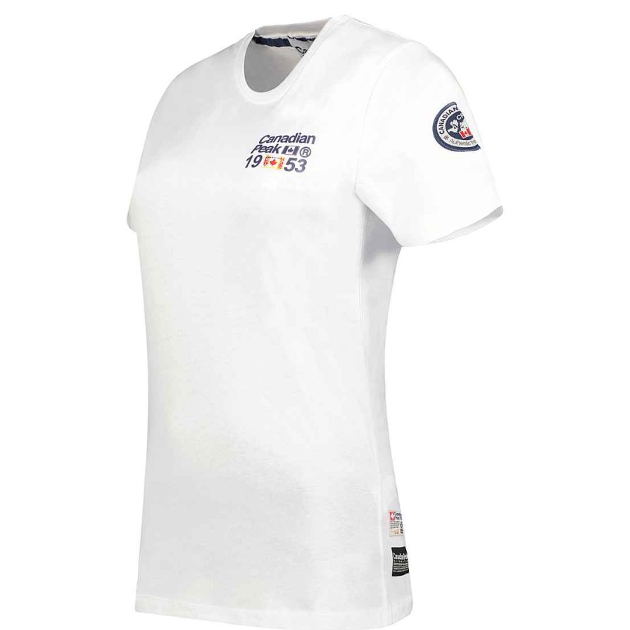 Femme Canadian Peak T-Shirt | Jarofeak White Lady Rm 235