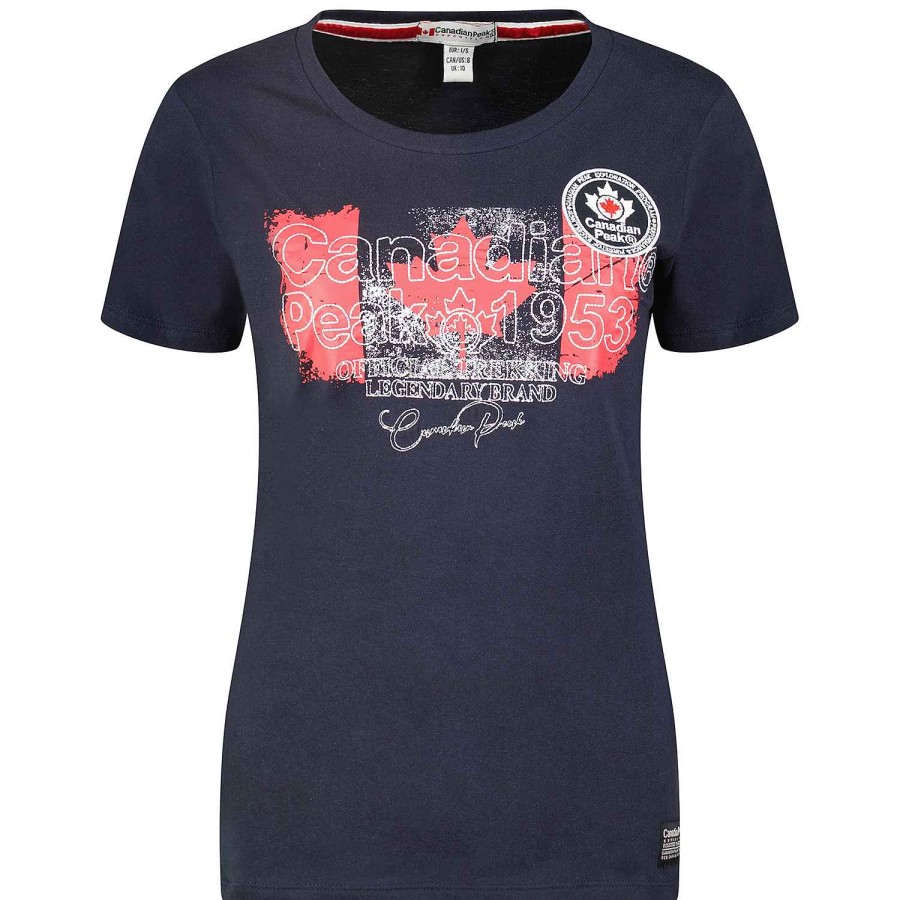 Femme Canadian Peak T-Shirt | Jarryeak Navy Rm Lady 419