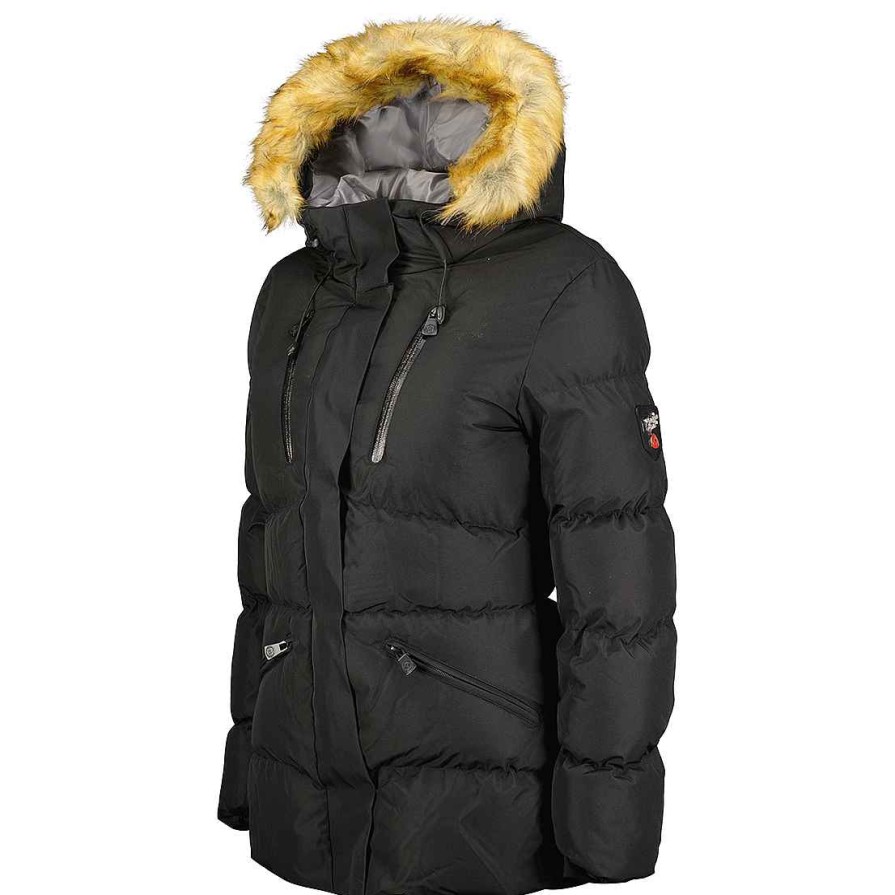 Femme Canadian Peak Parka | Crowneak Black Rm Cp Lady 001