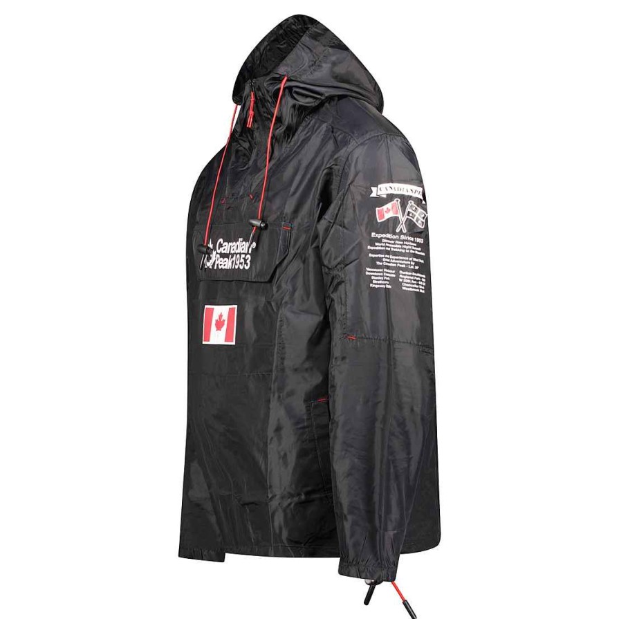 Homme Canadian Peak Veste De Printemps | Butaneak Black Rm Men 244