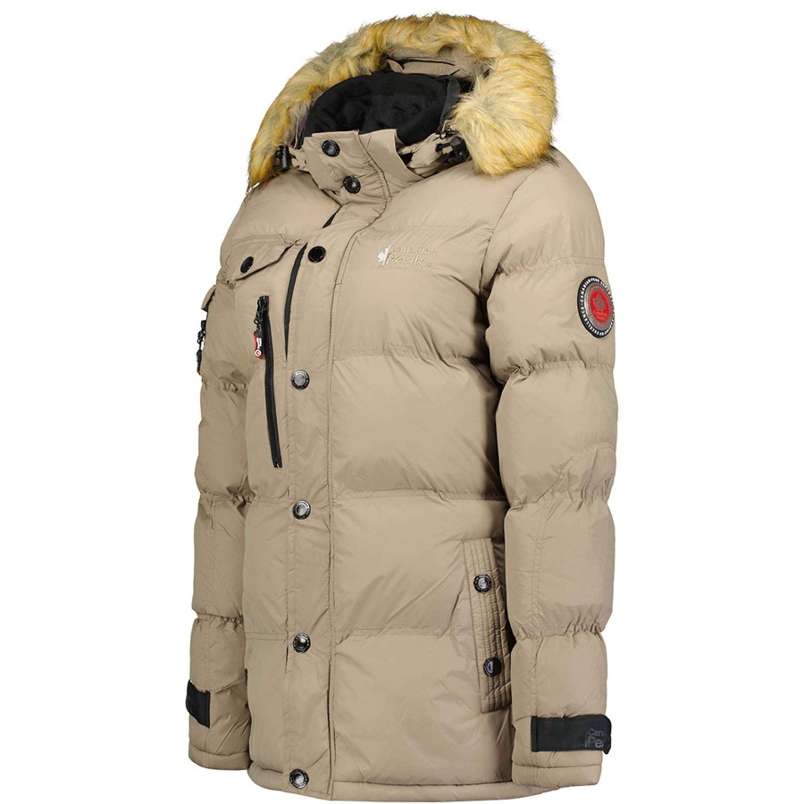 Femme Canadian Peak Parka | Bukka Taupe Cp Rm Lady 021