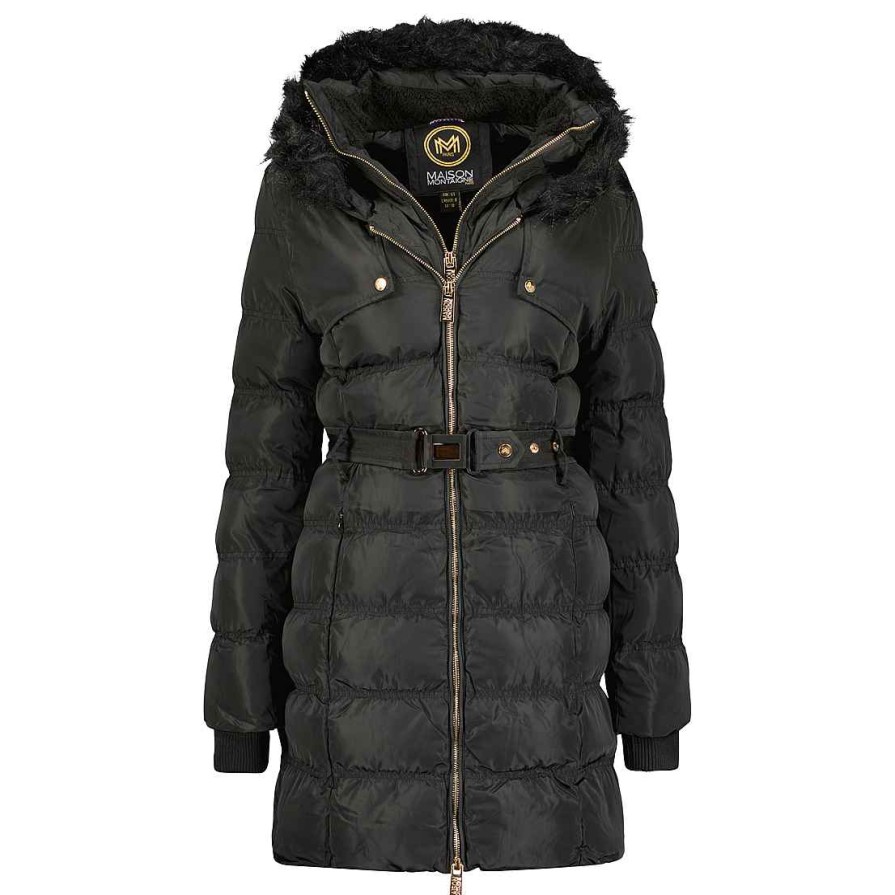 Femme Canadian Peak Parka | Diamai Long Black Rm Lady 054