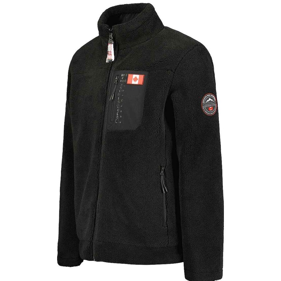 Homme Canadian Peak Polaire | Ureverseak Black Men Rm Bs 054