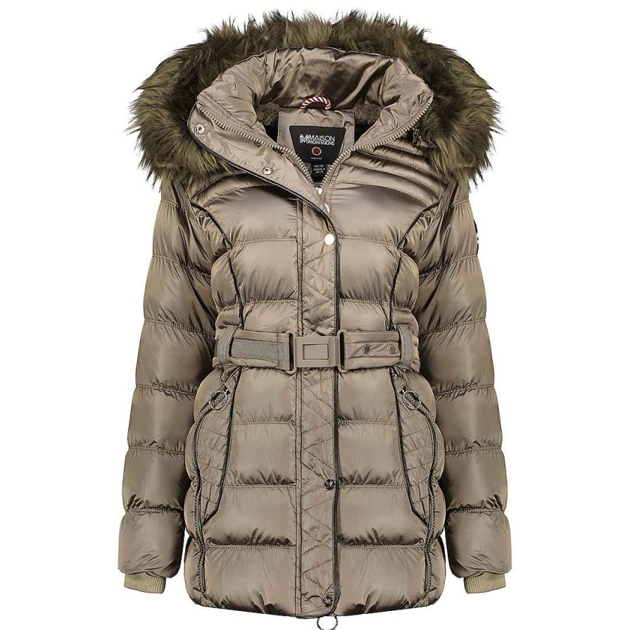 Femme Canadian Peak Parka | Aimeraumai Taupe Rm Lady 070