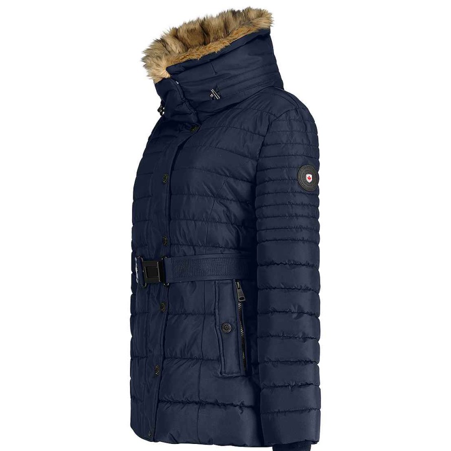 Femme Canadian Peak Parka | Belleneak Navy Lady 001 Bs