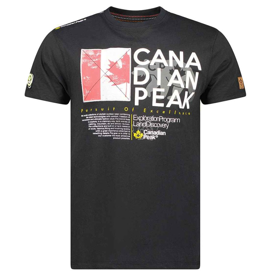 Homme Canadian Peak T-Shirt | Jiltord Black Cp Rm Men 235