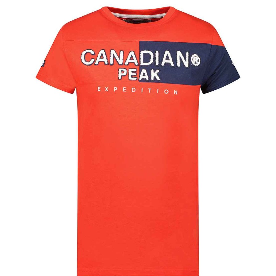 Homme Canadian Peak T-Shirt | Jermaineak Red Rm Men 235