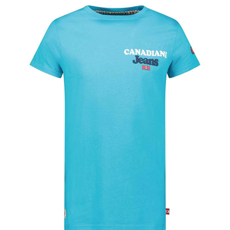 Homme Canadian Peak T-Shirt | Jouppeak Turquoise Rm Men 235