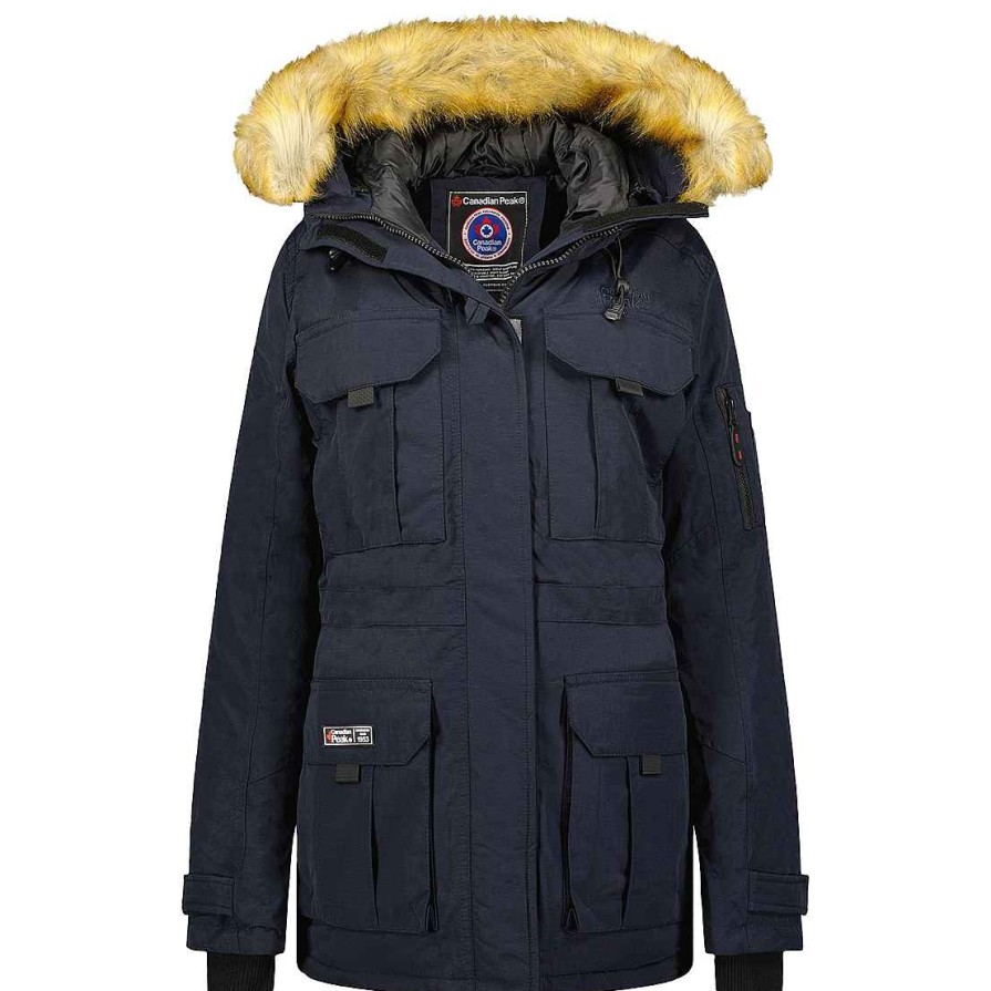 Femme Canadian Peak Parka | Babiloneak Cp Navy Lady 054