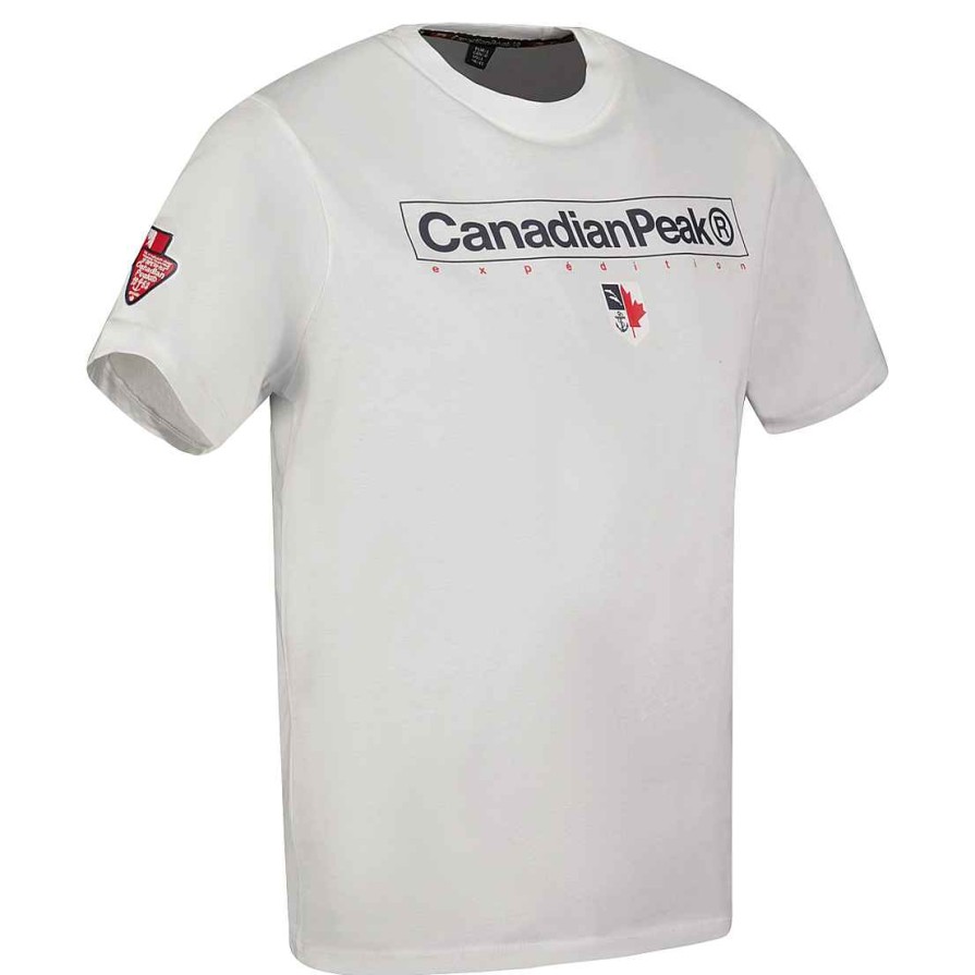 Homme Canadian Peak T-Shirt | Jotruneak White Rm Men 249