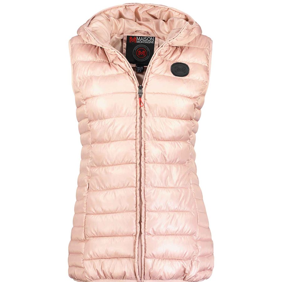 Femme Canadian Peak Gilet | Annemai Vest Hood Mt Old Pink Lady 096