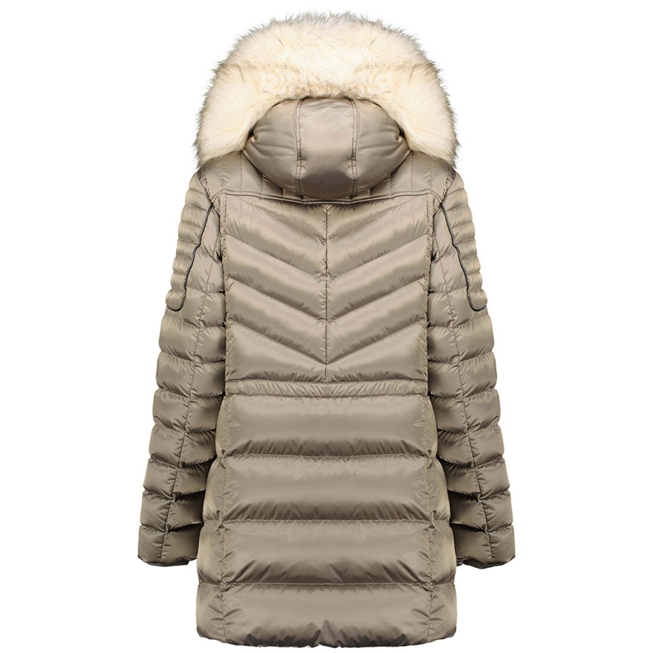 Femme Canadian Peak Parka | Destimai Taupe Rm Lady 070