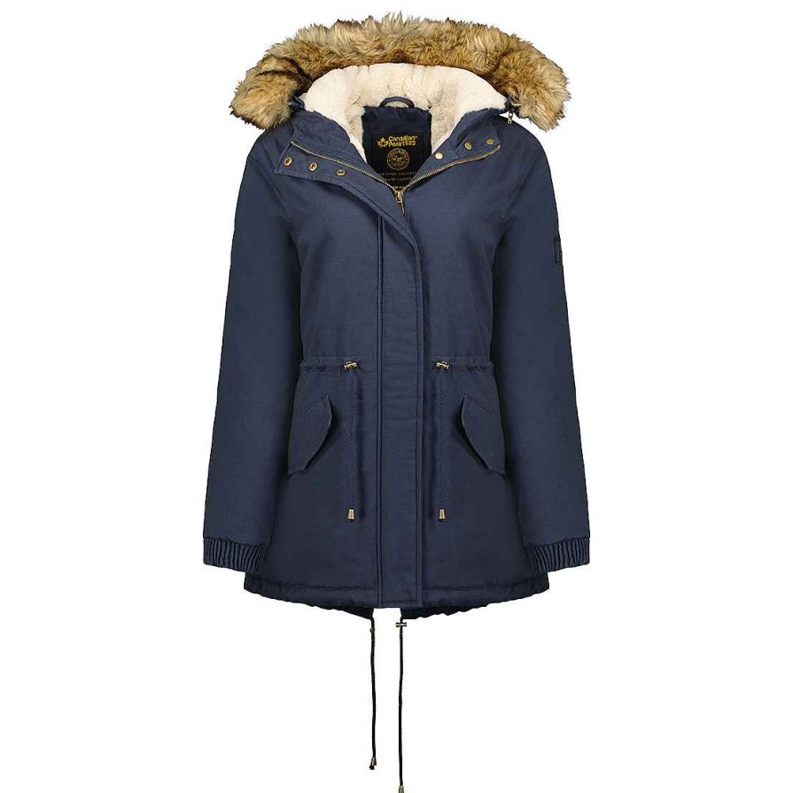 Femme Canadian Peak Parka | Ampurieak Cp Navy Lady 056