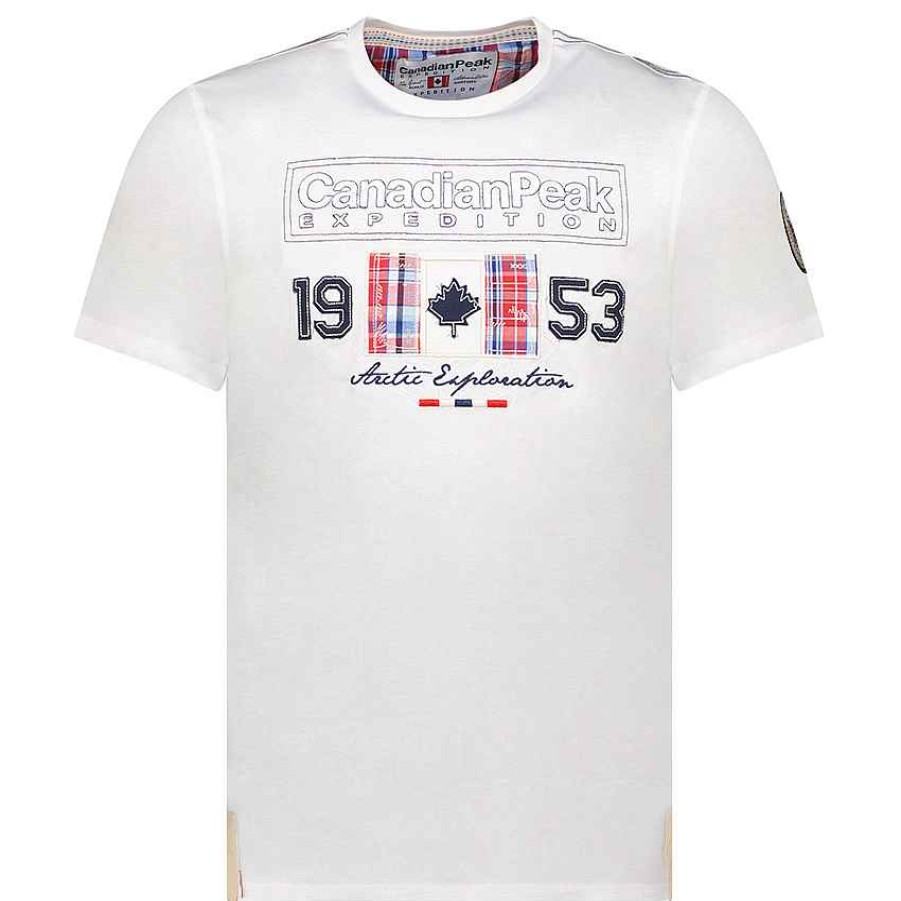 Homme Canadian Peak T-Shirt | Jolympieak White Rm Men 235