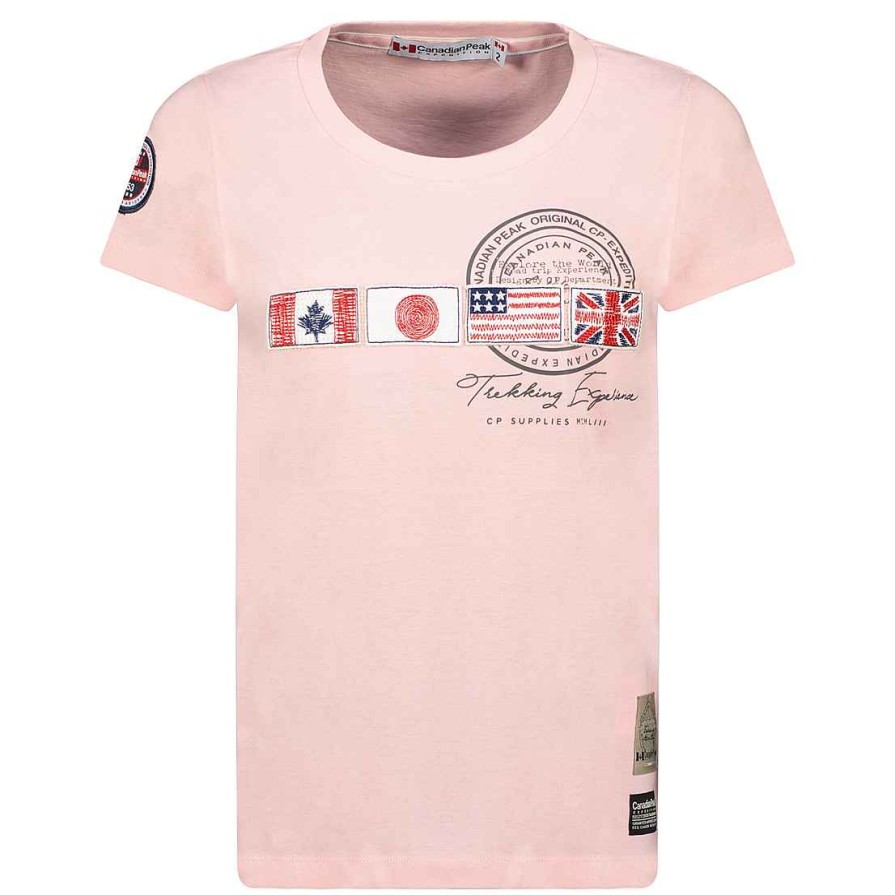 Femme Canadian Peak T-Shirt | Jorameak Old Pink Rm Lady 235