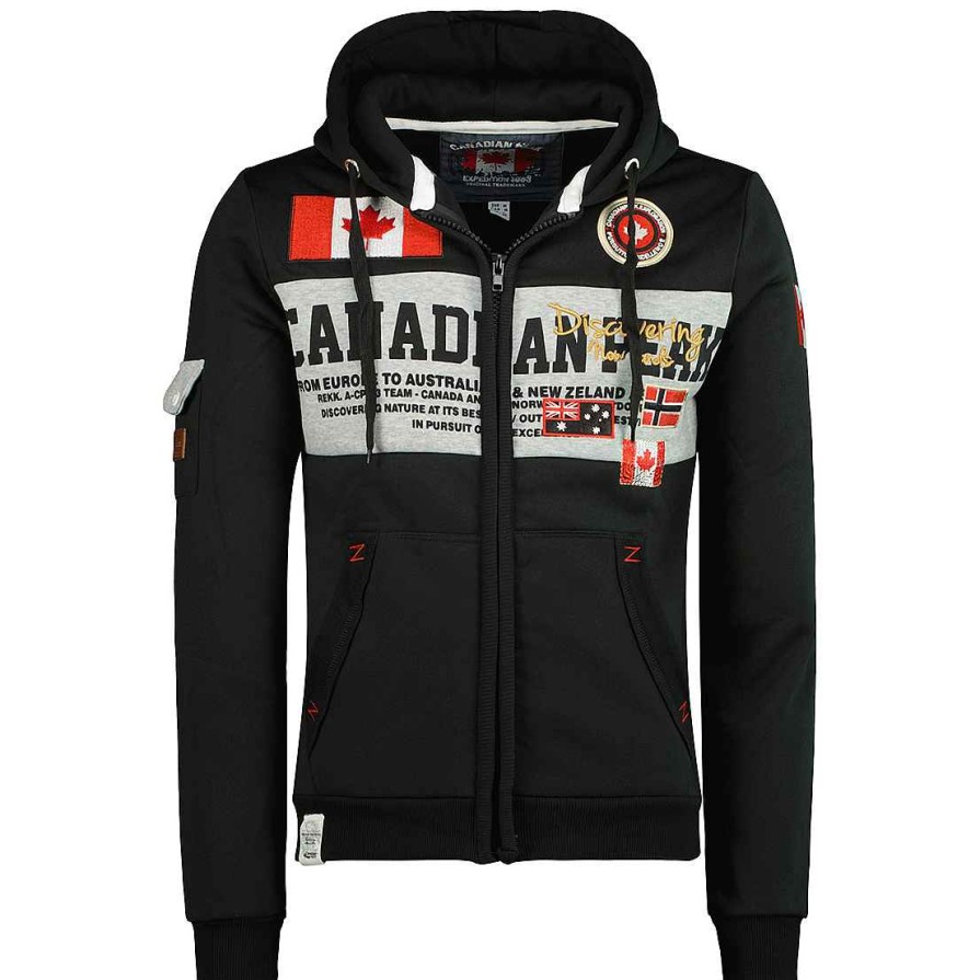 Homme Canadian Peak Transpirer | Fipeak Black Men 007 Rm