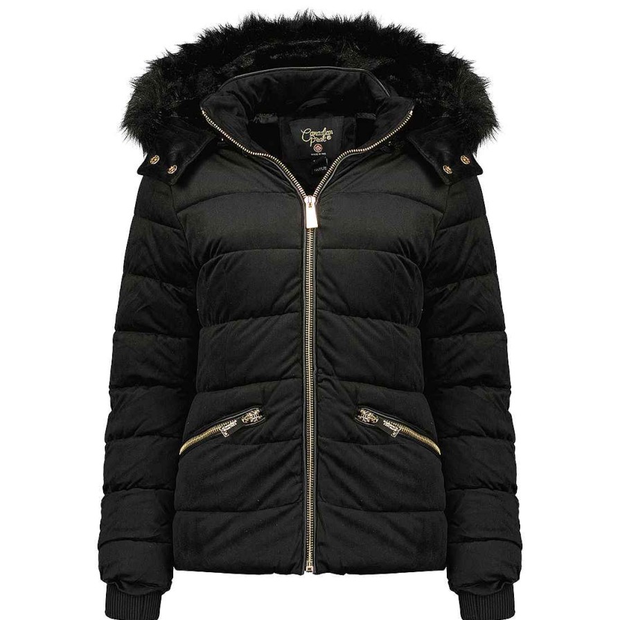 Femme Canadian Peak Parka | Biloveak Short Black Rm Cp Lady 001