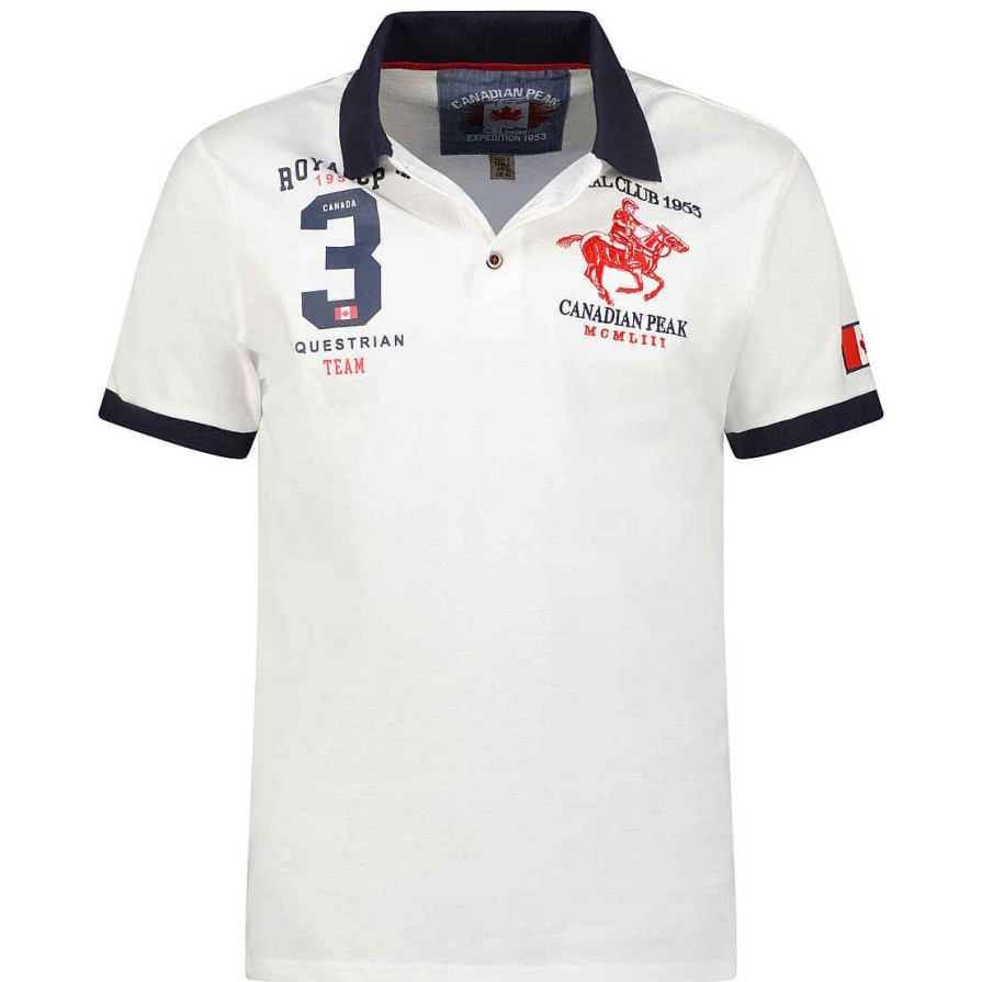 Homme Canadian Peak Polo | Klubeak White Rm Men 419