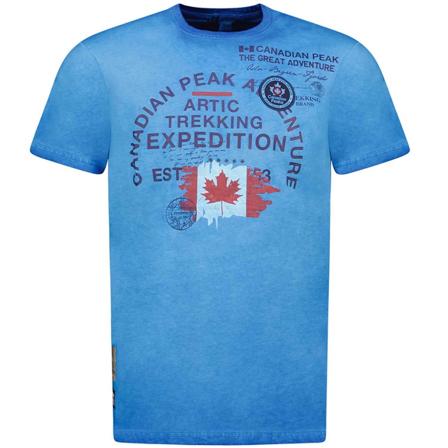 Homme Canadian Peak T-Shirt | Jergeneak Royal Blue Men 235