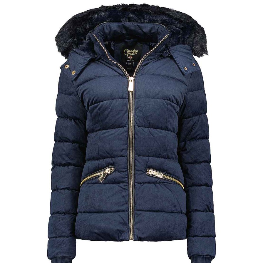 Femme Canadian Peak Parka | Biloveak Short Navy Rm Cp Lady 001