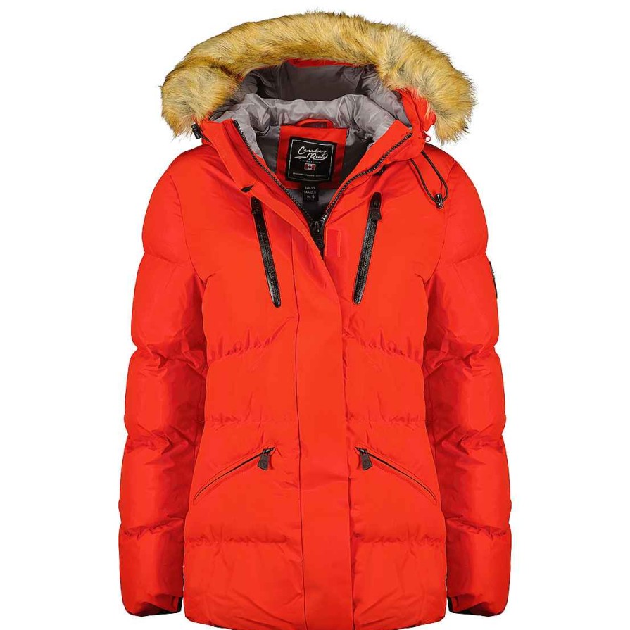 Femme Canadian Peak Parka | Crowneak Red Rm Cp Lady 001