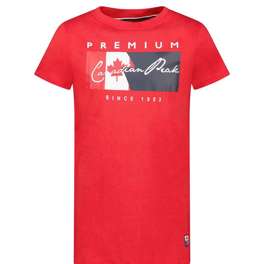 Homme Canadian Peak T-Shirt | Jarnesseak Red Rm Men 249