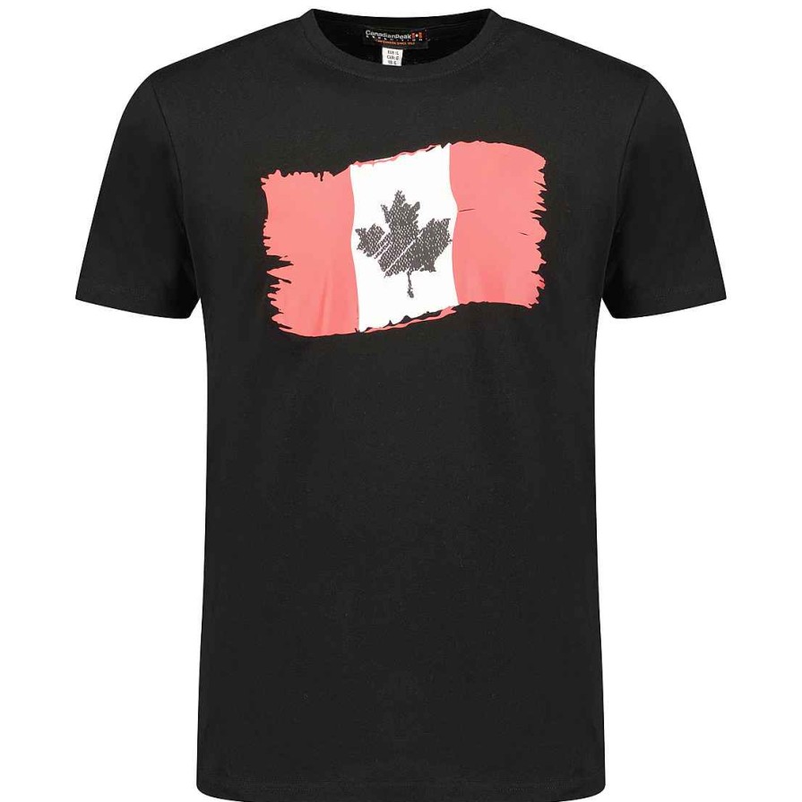 Homme Canadian Peak T-Shirt | Jorenteak Black Rm Men 254