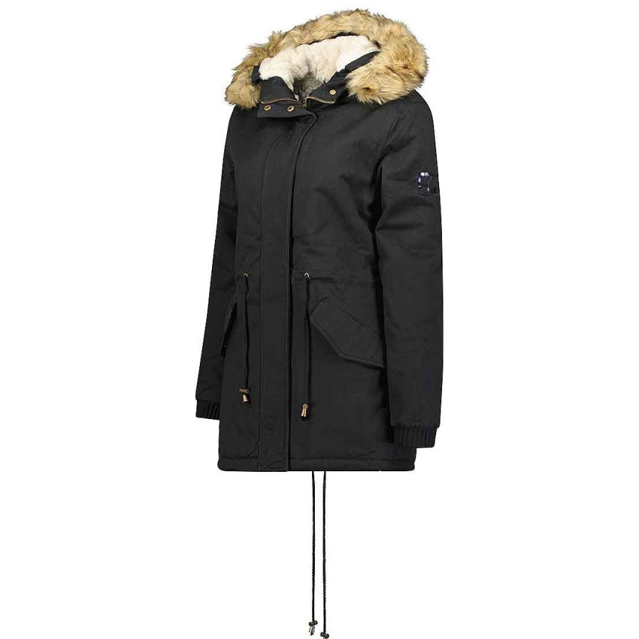 Femme Canadian Peak Parka | Ampurieak Cp Black Lady 056